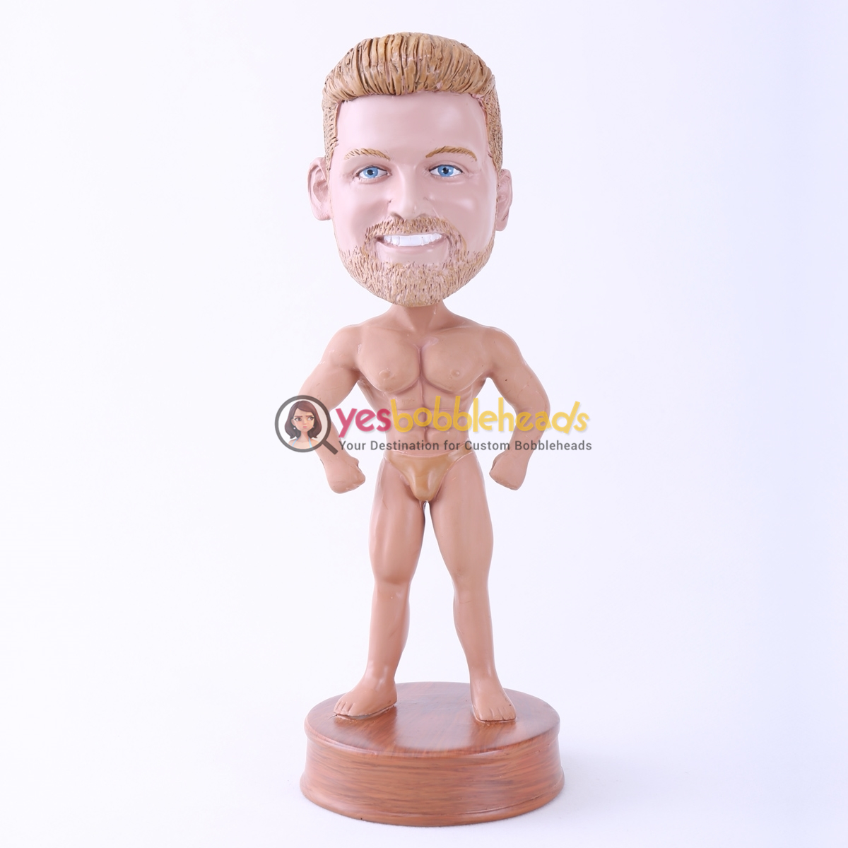 Picture of Custom Bobblehead Doll: Man Showing Muscle