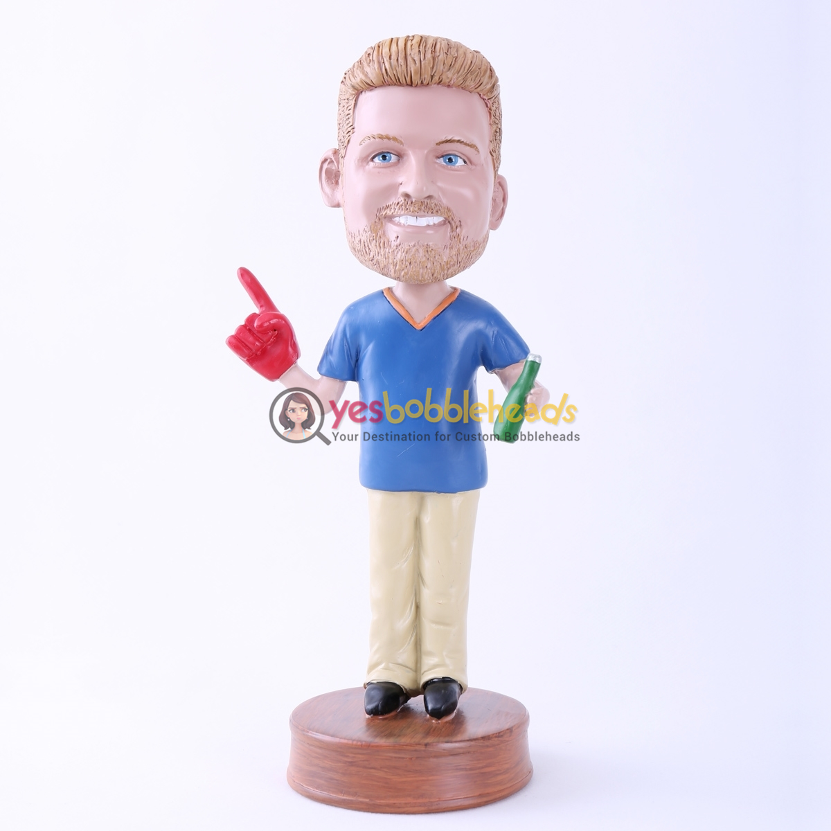 Picture of Custom Bobblehead Doll: Man to Drink