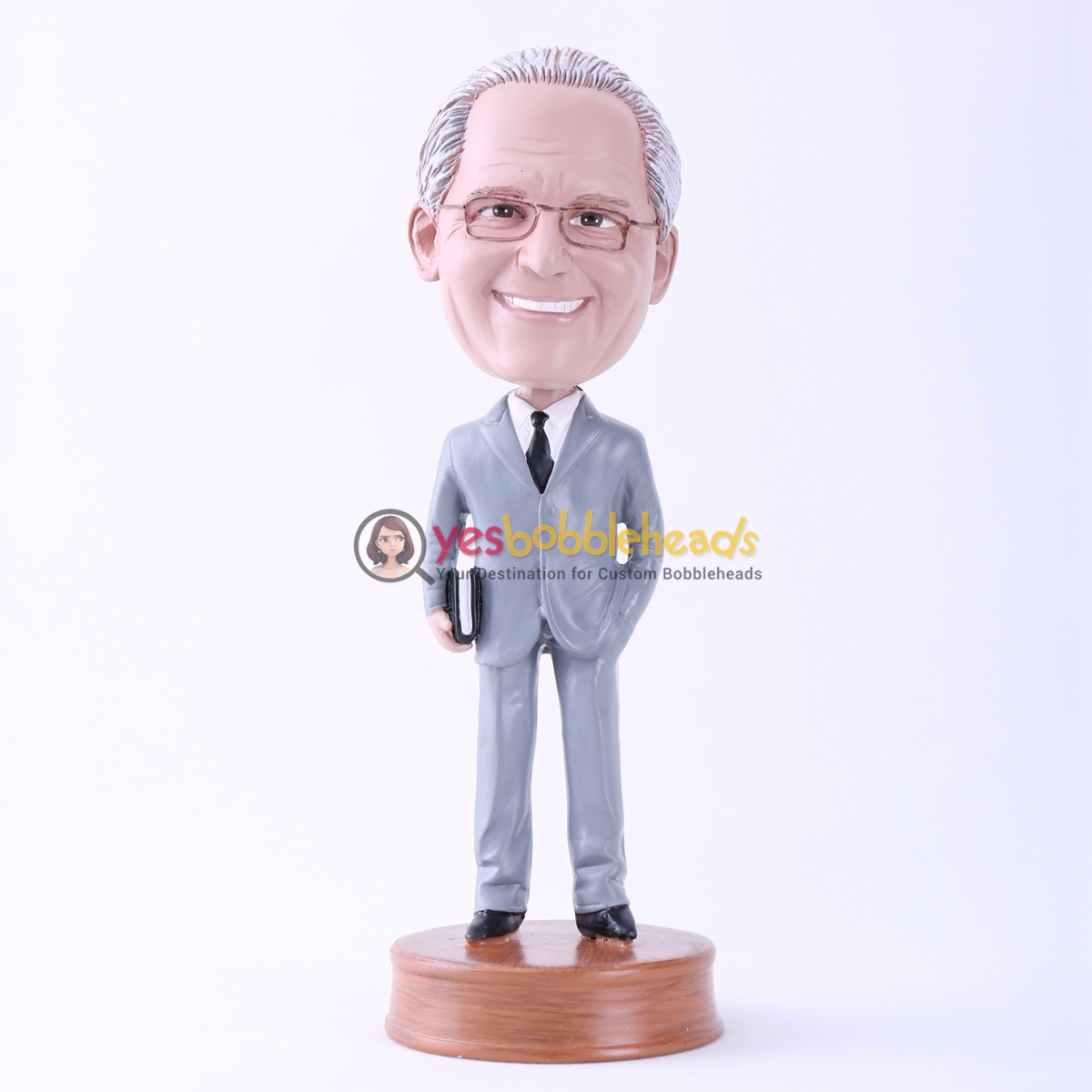 Picture of Custom Bobblehead Doll: Office Man with Book