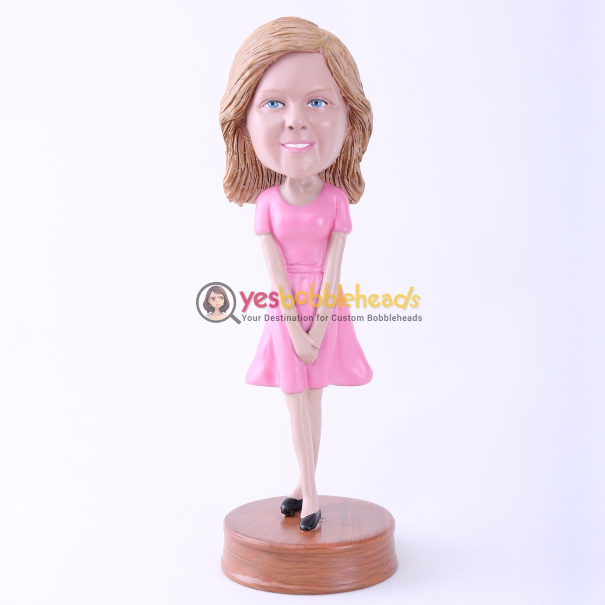 Picture of Custom Bobblehead Doll: Pink Dress Woman