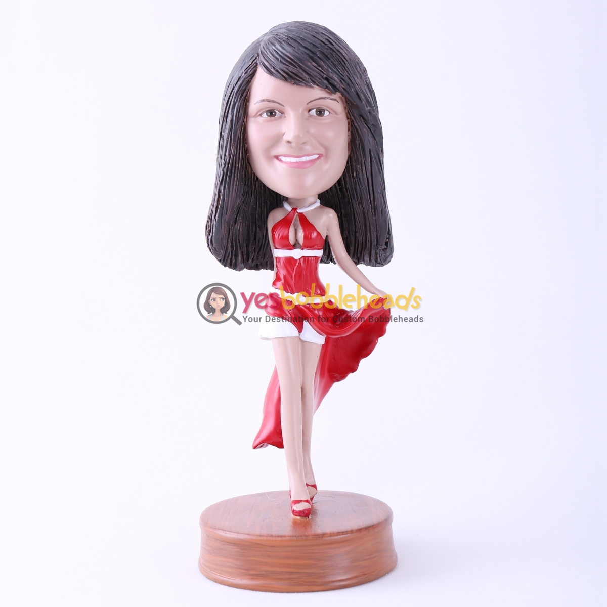 Picture of Custom Bobblehead Doll: Red Dressed Hot Lady