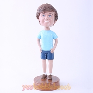 Picture of Custom Bobblehead Doll: Smiling Casual Boy