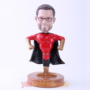 Picture of Custom Bobblehead Doll: Super Dad With Black Cloak