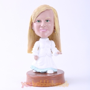 Picture of Custom Bobblehead Doll: White Dressed Little Girl