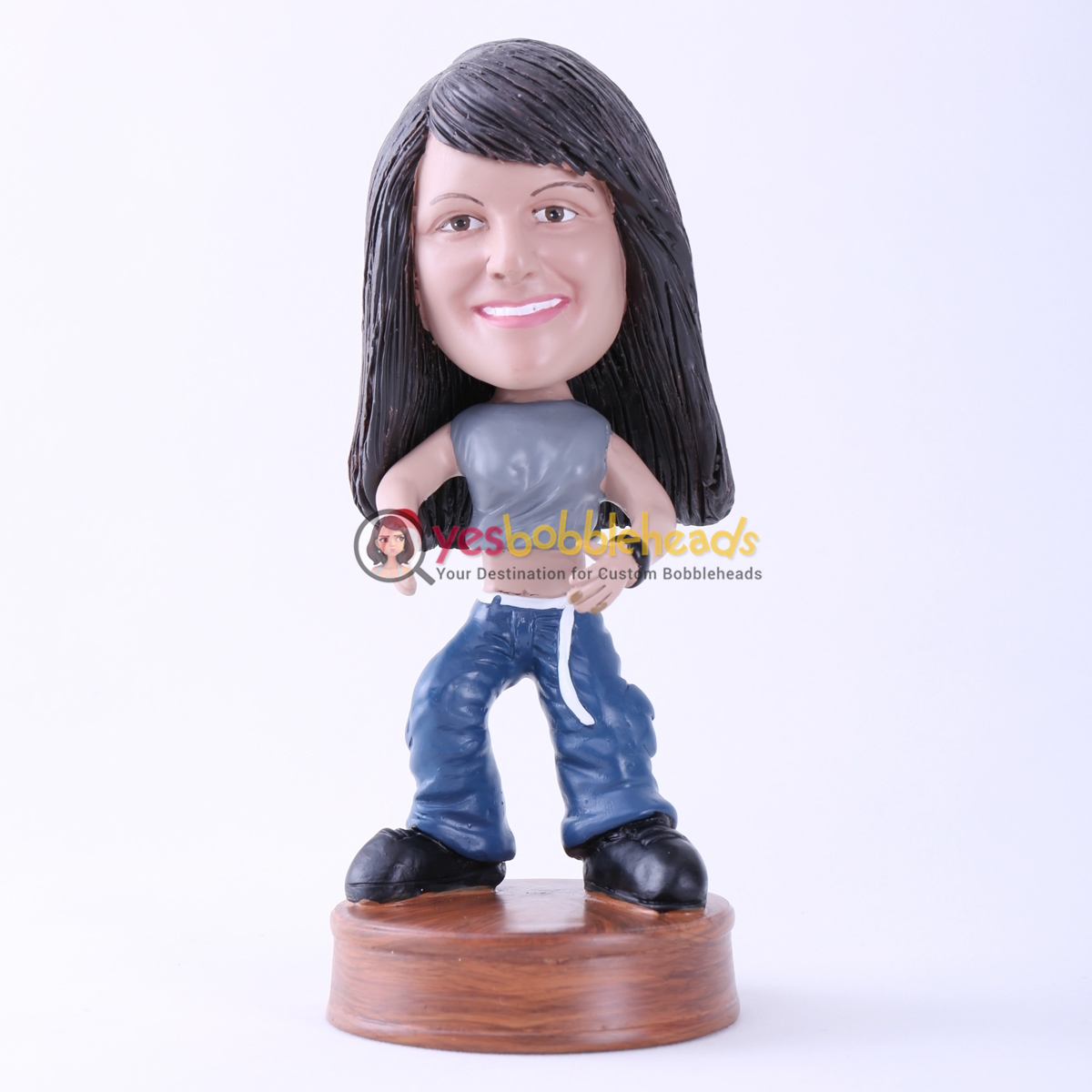 Picture of Custom Bobblehead Doll: Woman Ready to Wrestle
