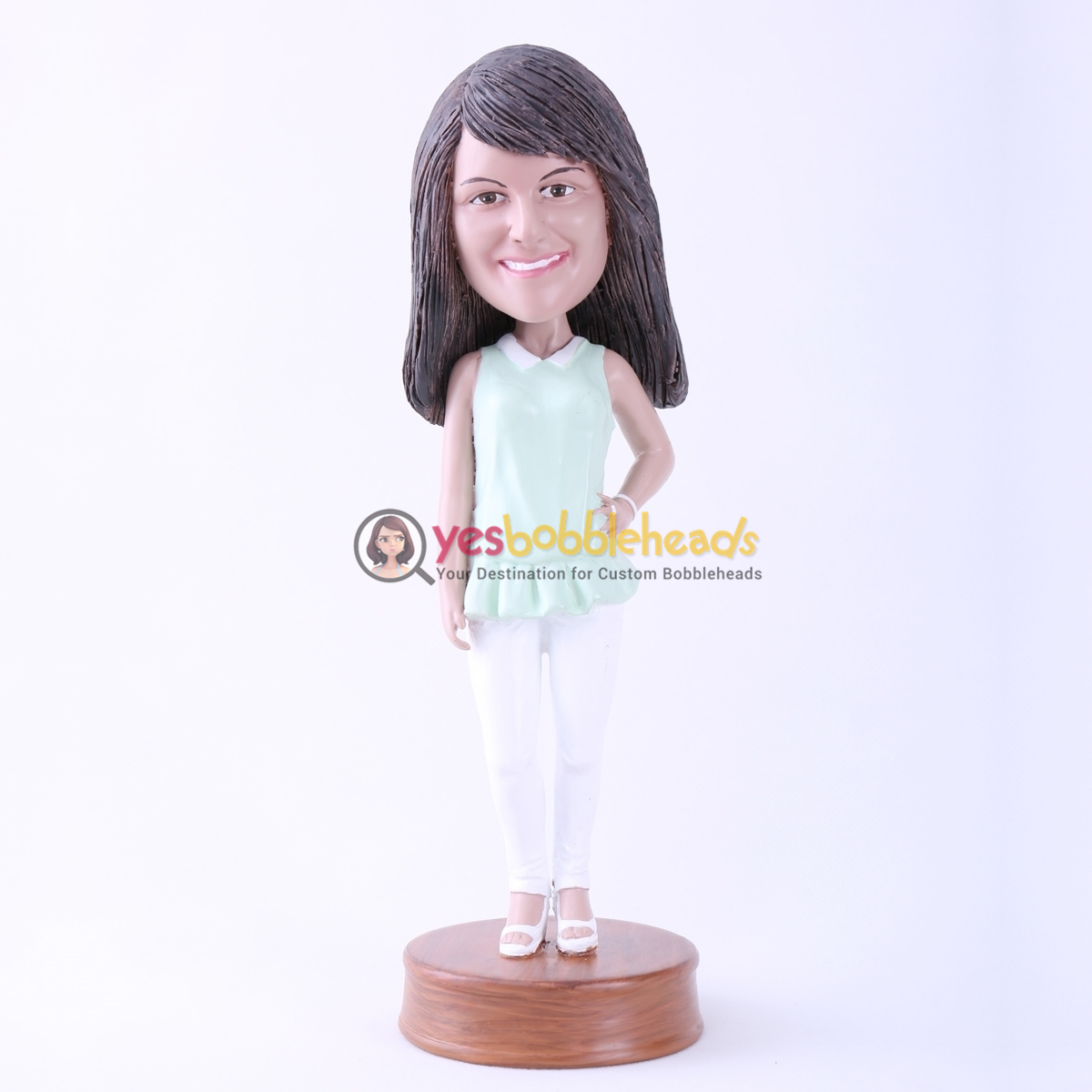 Picture of Custom Bobblehead Doll: Young Lady Standing Up Gracefully
