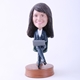 Picture of Custom Bobblehead Doll: Office Lady Sitting in Chair Working
