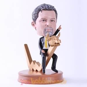 Picture of Custom Bobblehead Doll: Winning Financial Business Man