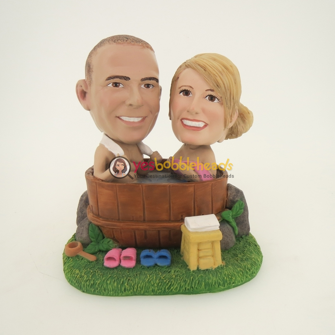 Picture of Custom Bobblehead Doll: Happily Bathing Couple