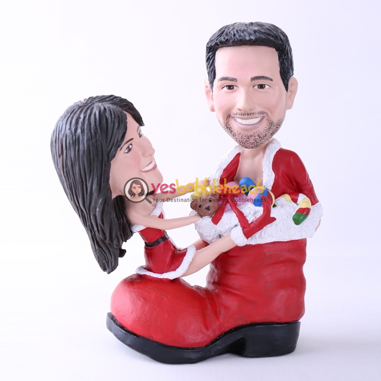 Picture of Custom Bobblehead Doll: Santa Couple On Shoes
