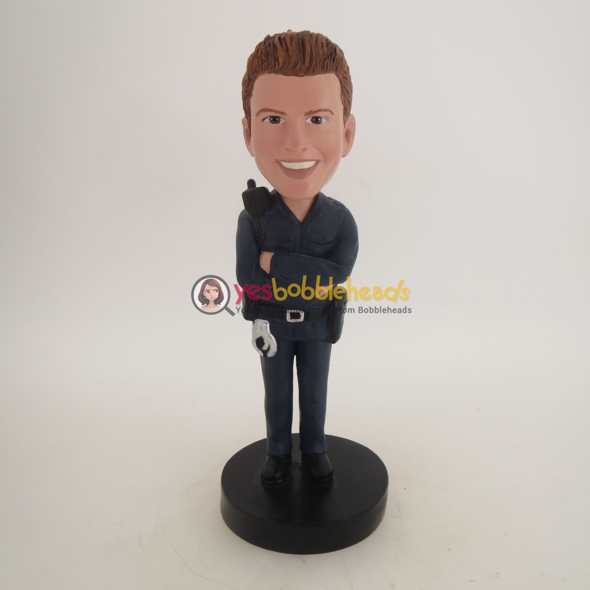 Picture of Custom Bobblehead Doll: Police Officer Arm in Arm