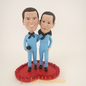 Picture of Custom Bobblehead Doll: Couple in Lovers Clothing