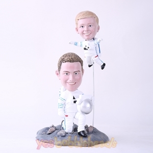 Picture of Custom Bobblehead Doll: Astronaut Father & Son