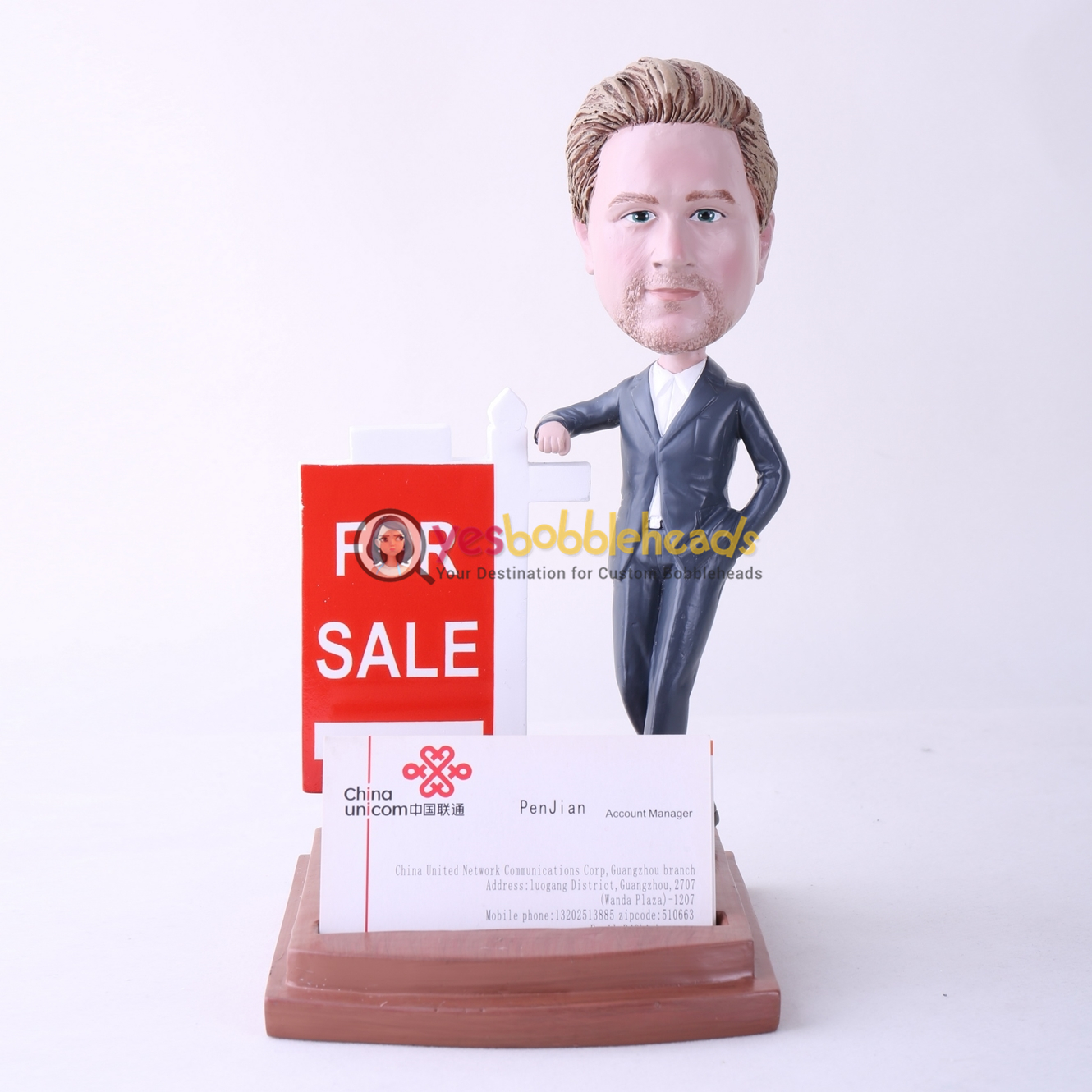 Picture of Custom Bobblehead Doll: Male Property Agent
