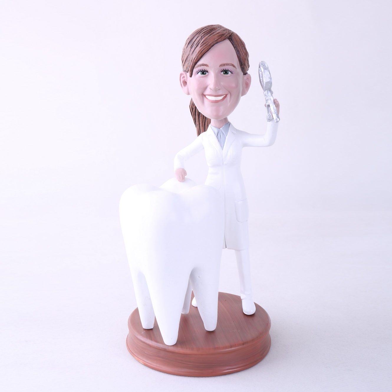 Picture of Custom Bobblehead Doll: Female Dentist with Big Tooth