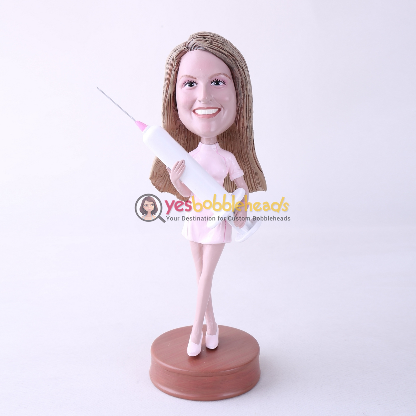 Picture of Custom Bobblehead Doll: Nurse Holding Syringe