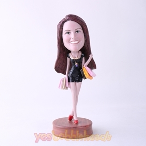 Picture of Custom Bobblehead Doll: Happy Shopping Woman