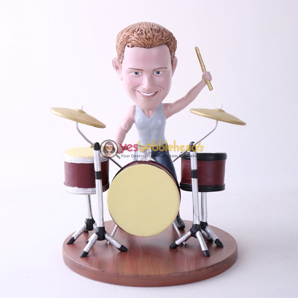 Picture of Custom Bobblehead Doll: Man Playing Drums