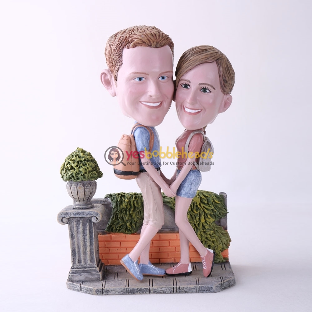 Picture of Custom Bobblehead Doll: Couple Hands In Hands On The Road