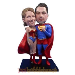 Picture of Custom Bobblehead Doll: Man & Woman in Super Style Outfit