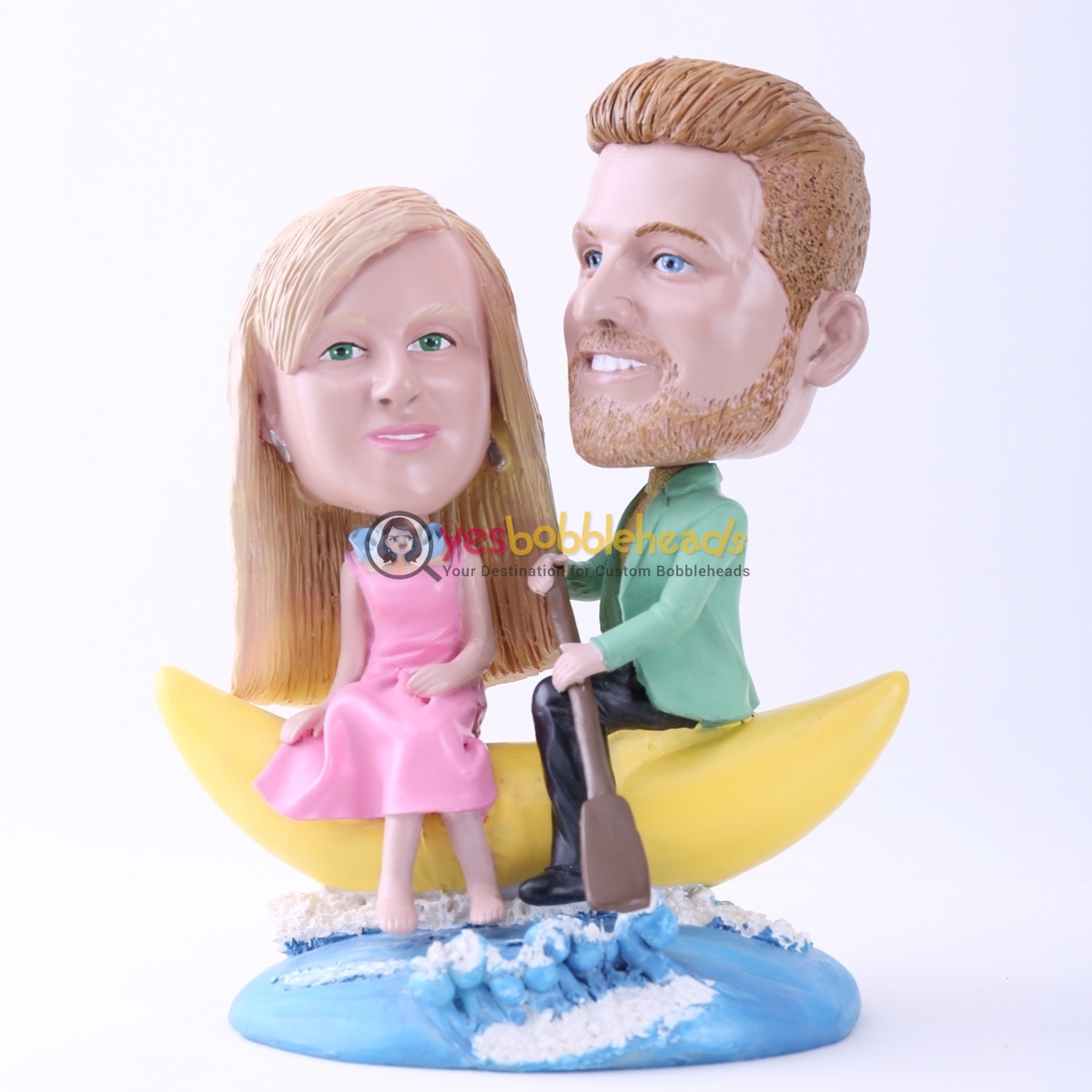 Picture of Custom Bobblehead Doll: Couple on Banana Boat