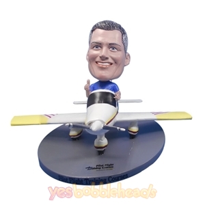 Picture of Custom Bobblehead Doll: Pilot Driving Single Engine Propeller Plane