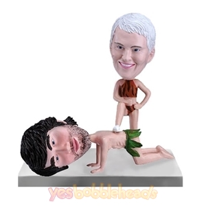 Picture of Custom Bobblehead Doll: Couple Having Some Contest Fun