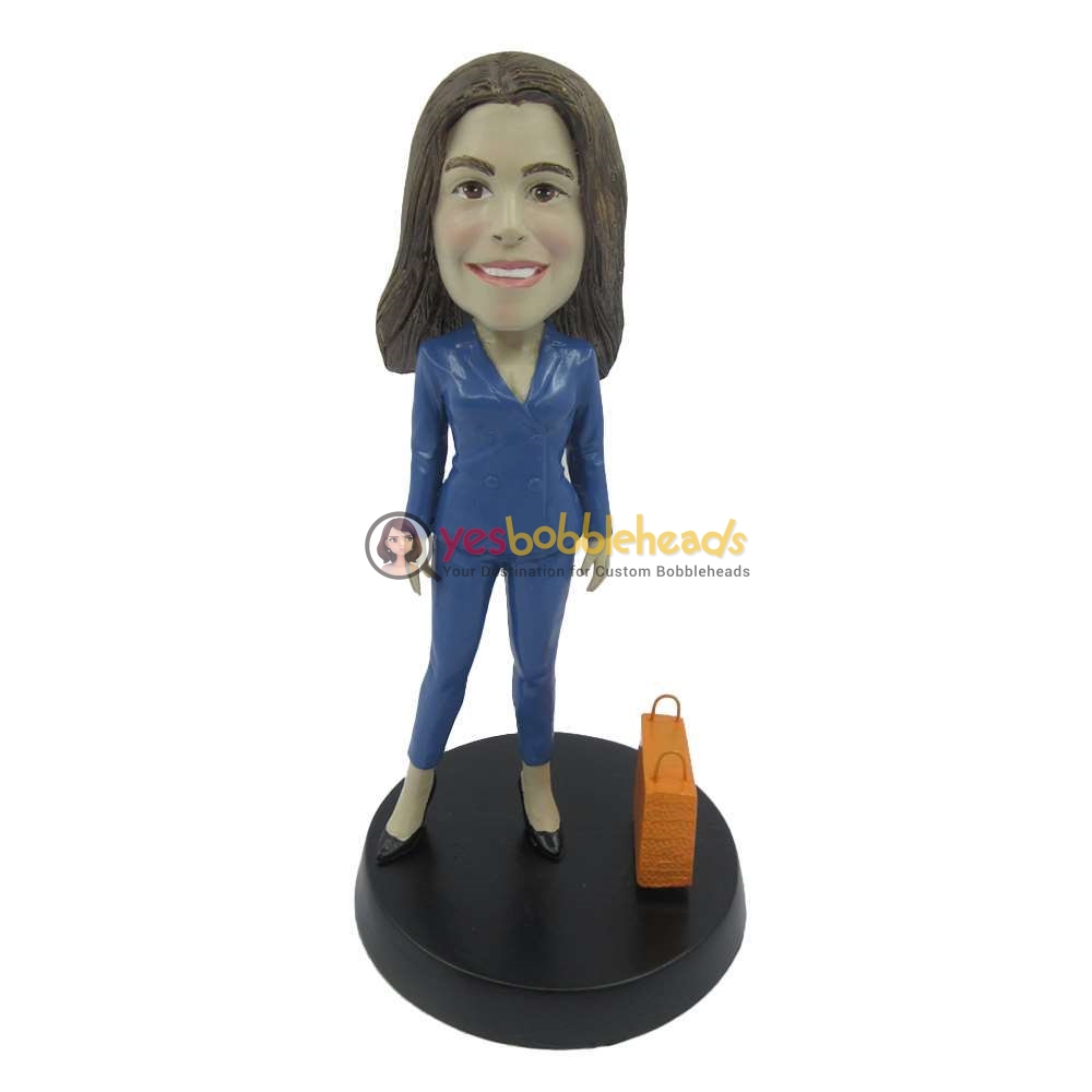 Picture of Custom Bobblehead Doll: Woman and Shopping Bag