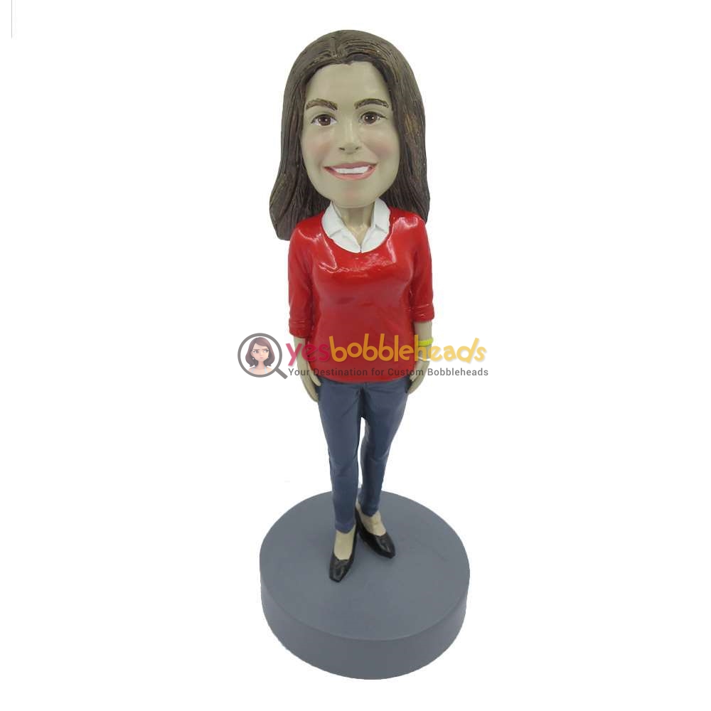 Picture of Custom Bobblehead Doll: Woman in Sweater