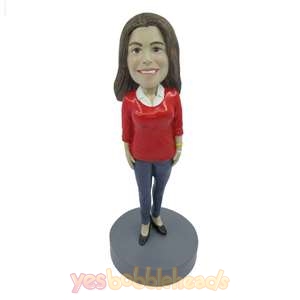 Picture of Custom Bobblehead Doll: Woman in Sweater