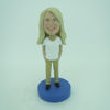 Picture of Custom Bobblehead Doll: White Short Sleeve Woman