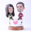 Picture of Custom Bobblehead Doll: Couple Playing with Love Cup
