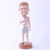 Picture of Custom Bobblehead Doll: Bathing Man (About 9" Tall)