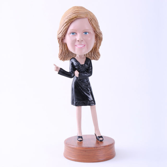 Picture of Custom Bobblehead Doll: Black Dress Lady