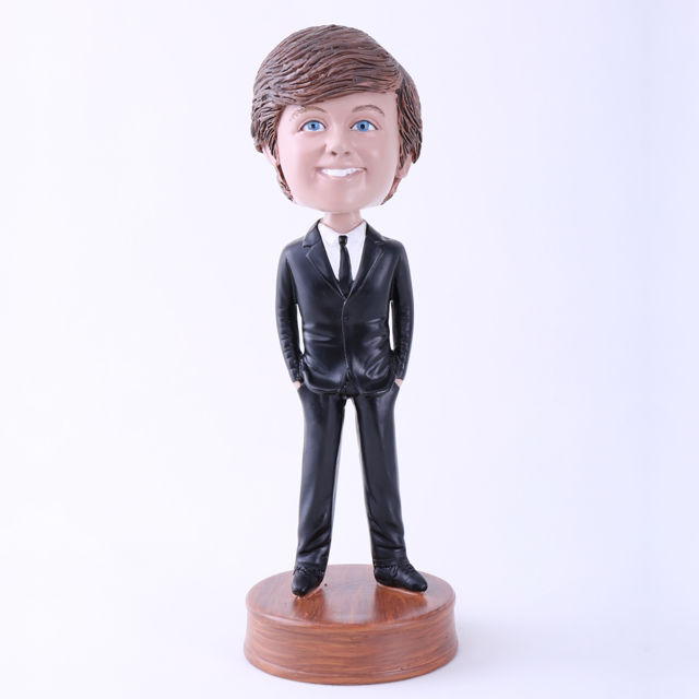 Picture of Custom Bobblehead Doll: Black Suit Boy