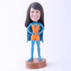 Picture of Custom Bobblehead Doll: Blue Superhero  Woman