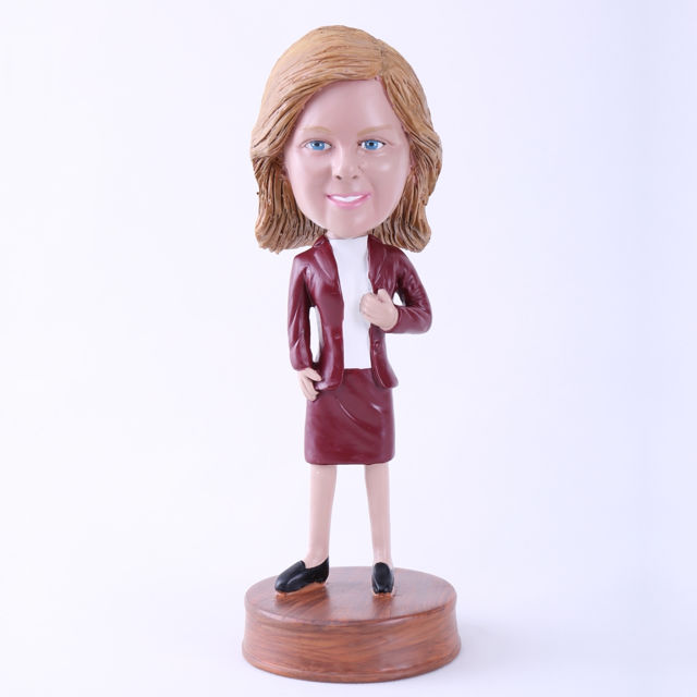 Picture of Custom Bobblehead Doll: Brown Suit Woman