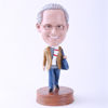 Picture of Custom Bobblehead Doll: Elegant Man with Shoulder Bag