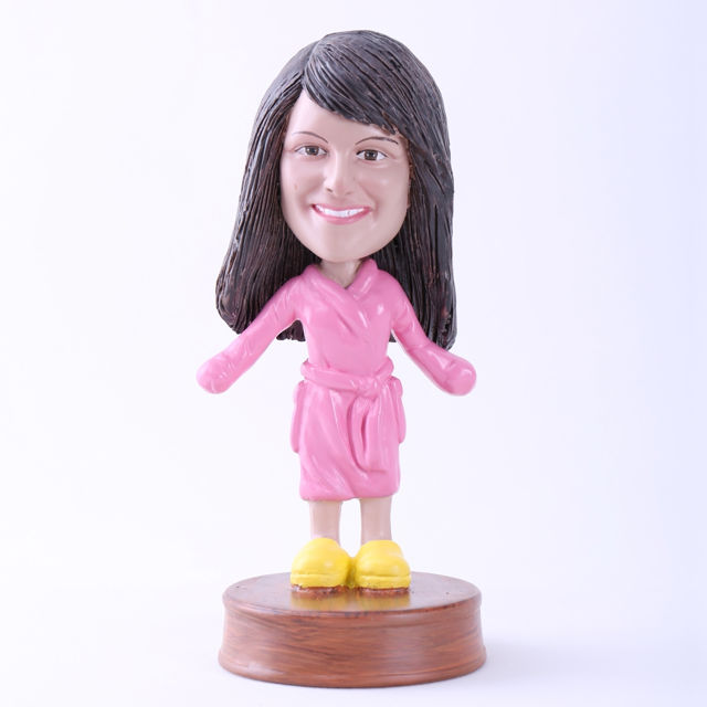 Picture of Custom Bobblehead Doll: Girl with Bathrobes