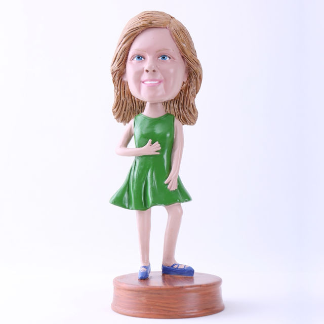Picture of Custom Bobblehead Doll: Green Dressed Lady