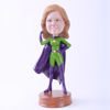 Picture of Custom Bobblehead Doll: Green Superwoman with Purple Cloak