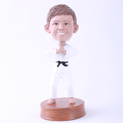 Picture of Custom Bobblehead Doll: Karate Man Hand up Hand