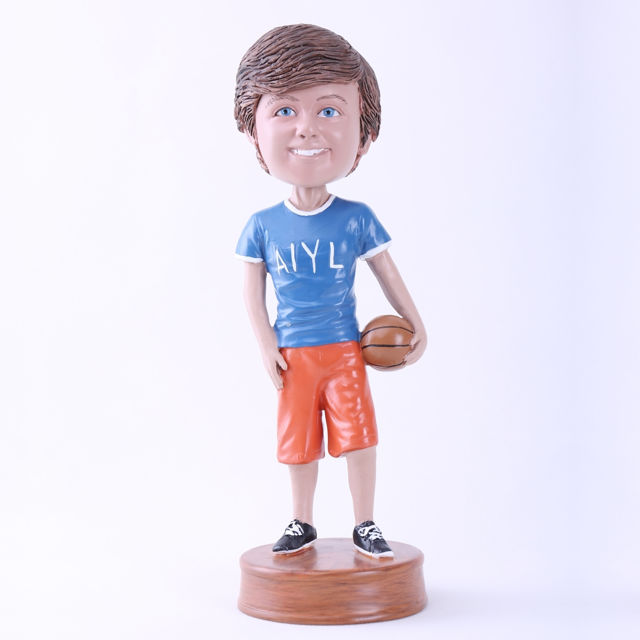 Picture of Custom Bobblehead Doll: Man Ready to Play Basketball
