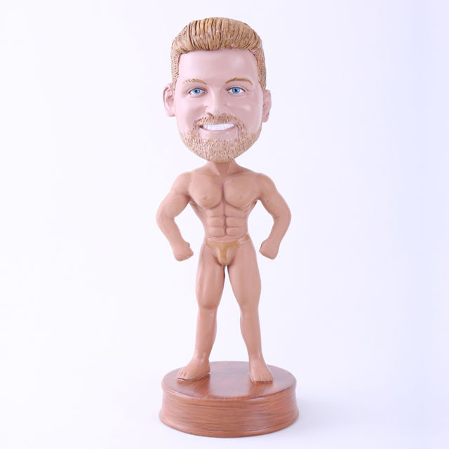 Picture of Custom Bobblehead Doll: Man Showing Muscle