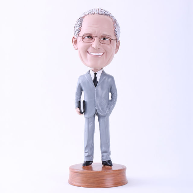 Picture of Custom Bobblehead Doll: Office Man with Book