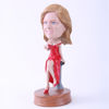 Picture of Custom Bobblehead Doll: Red Dressed Woman on Stool