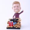 Picture of Custom Bobblehead Doll: Rich Man with Tons of Gold