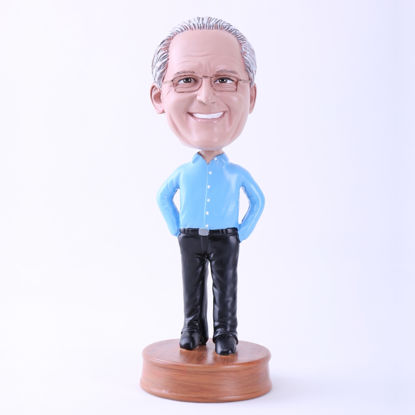 Picture of Custom Bobblehead Doll: Smiling Casual Boss