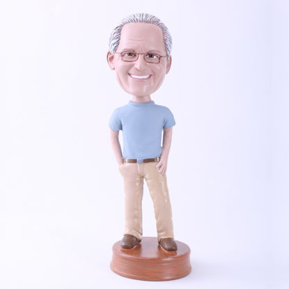 Picture of Custom Bobblehead Doll: Smiling Casual Daddy