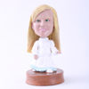 Picture of Custom Bobblehead Doll: White Dressed Little Girl